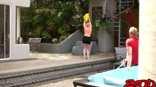 ZERO TOLERANCE – Strawberry blonde teen cheerleader takes a big size creampie