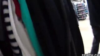 Stellar czech chick gets tempted in the supermarket and shagged in pov